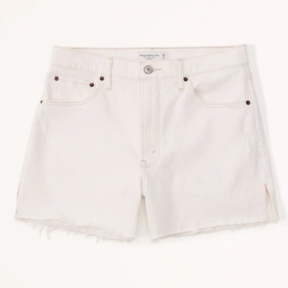 A+F The 4” Mom Short High Rise Off White Denim Shorts - Picture 2 of 12
